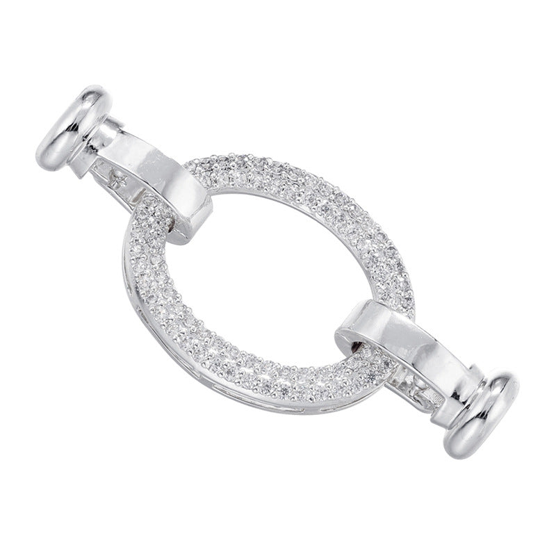 5pcs/lot CZ Paved Clasps Connector for Bracelets & Necklaces Making Style 3 Silver Accessories Charms Beads Beyond