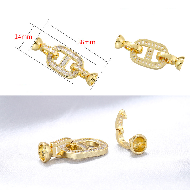 5pcs/lot CZ Paved Clasps Connector for Bracelets & Necklaces Making Accessories Charms Beads Beyond