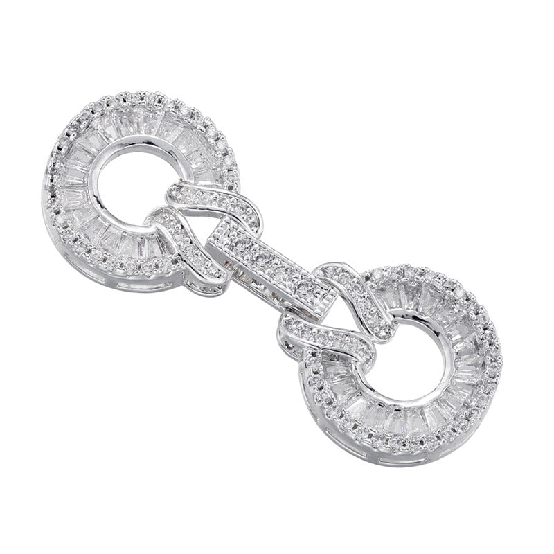 5pcs/lot CZ Paved Clasps Connector for Bracelets & Necklaces Making Style 2 Silver Accessories Charms Beads Beyond