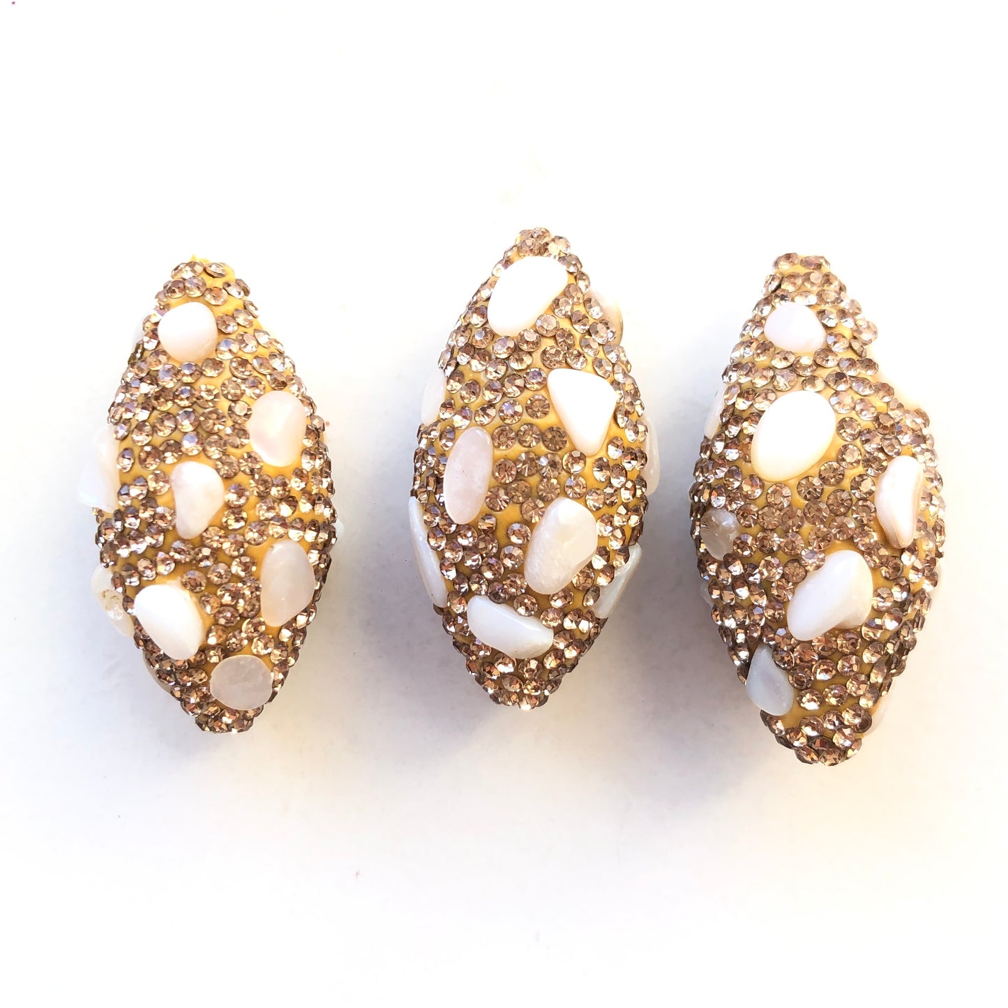 1PC Multicolor Rhinestone Pave Oval Spacers / Focal Beads Style 5 Rhinestone Spacers Focal Beads Charms Beads Beyond