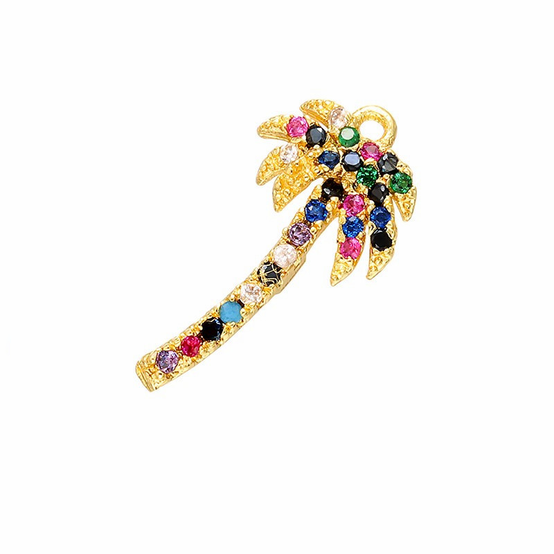 10pcs/lot CZ Paved Insect Horse Coconut Tree Charms Model A CZ Paved Charms Animals & Insects Charms Beads Beyond