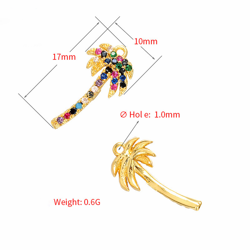 10pcs/lot CZ Paved Insect Horse Coconut Tree Charms CZ Paved Charms Animals & Insects Charms Beads Beyond