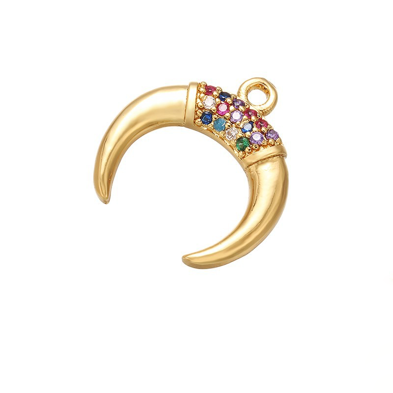 20pcs/lot Multicolor CZ Paved Rainbow and Moon Mix Charms Set Model C CZ Paved Charms Colorful Zirconia Sun Moon Stars Charms Beads Beyond