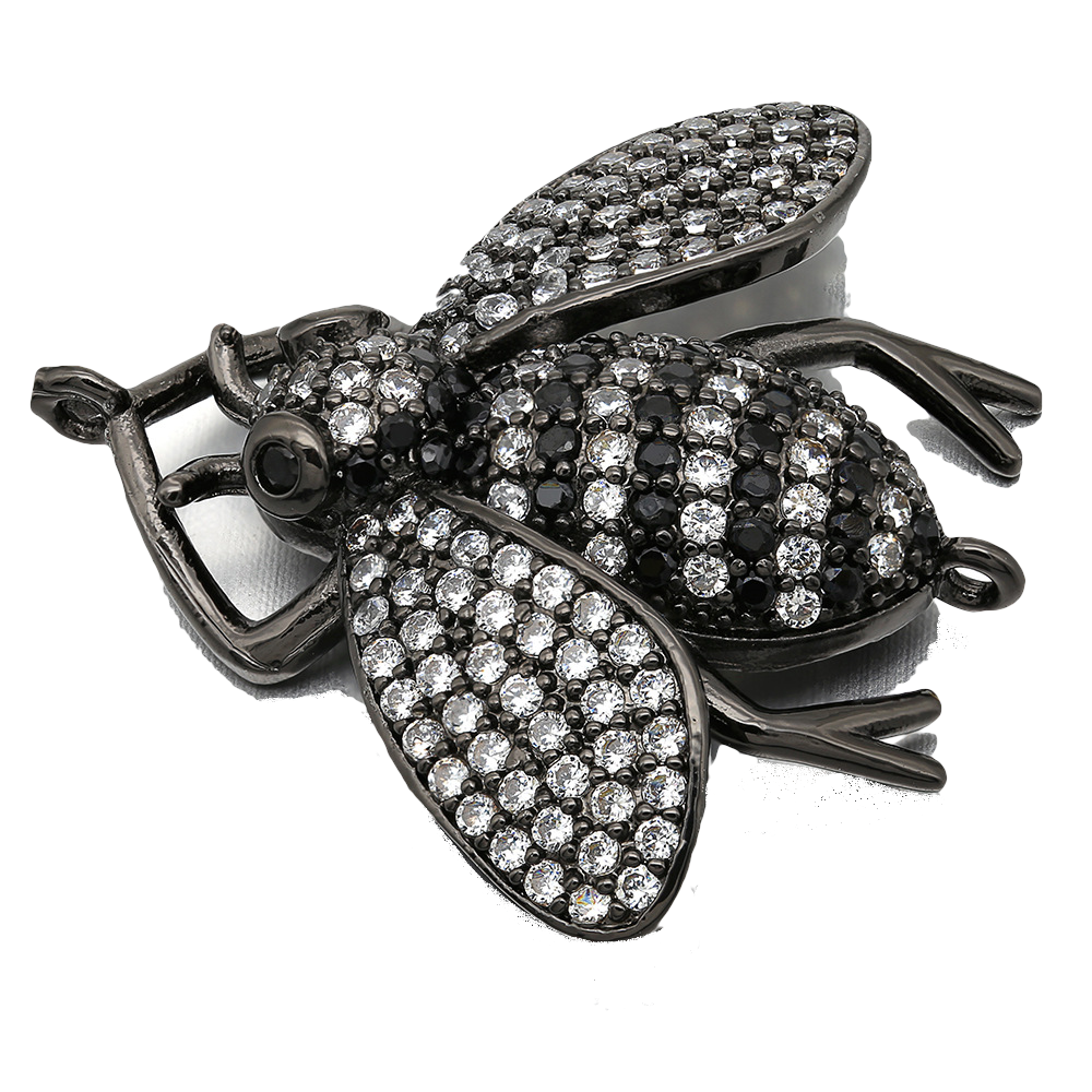 10pcs/lot 29*27mm CZ Paved Bug Connectors CZ Paved Connectors Animal Spacers Charms Beads Beyond