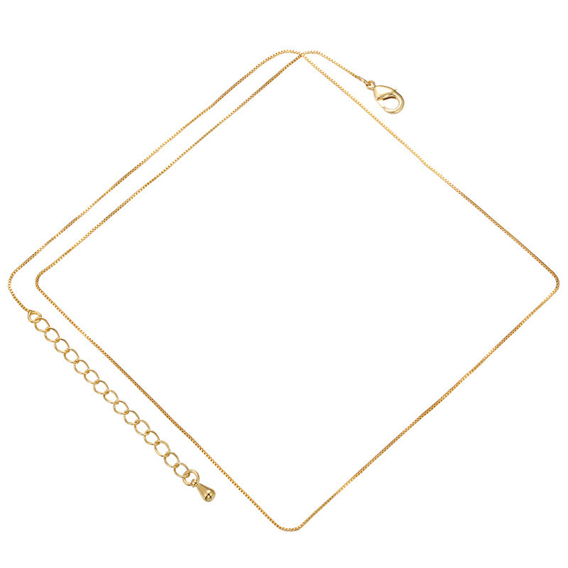 10pcs/lot 18, 20, 22inch Gold Plated Box Chains Chain Necklaces Charms Beads Beyond