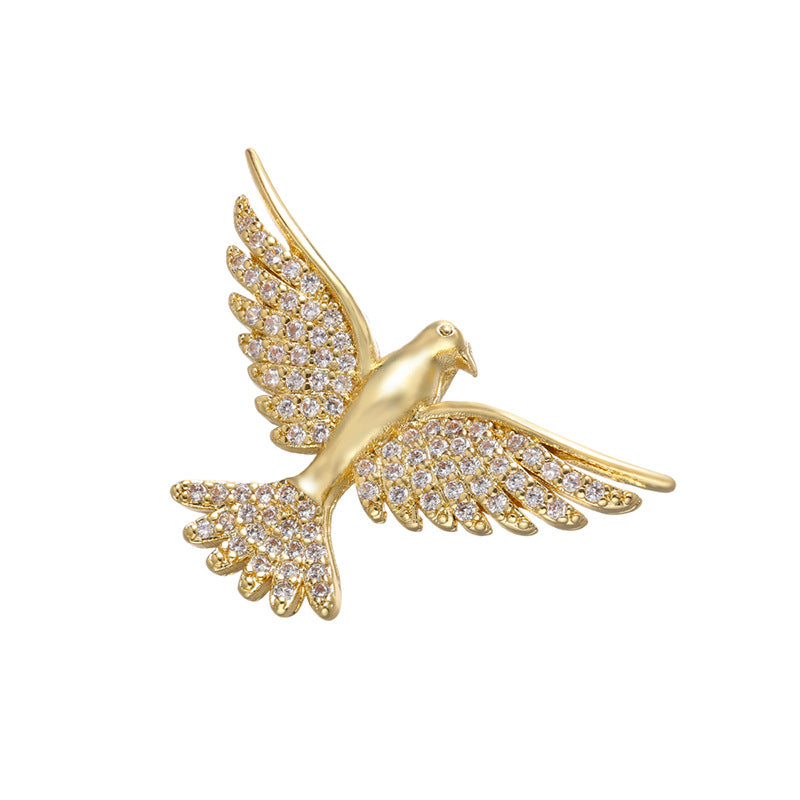 10pcs/lot CZ Paved Eagle Charms Model B CZ Paved Charms Charms Beads Beyond