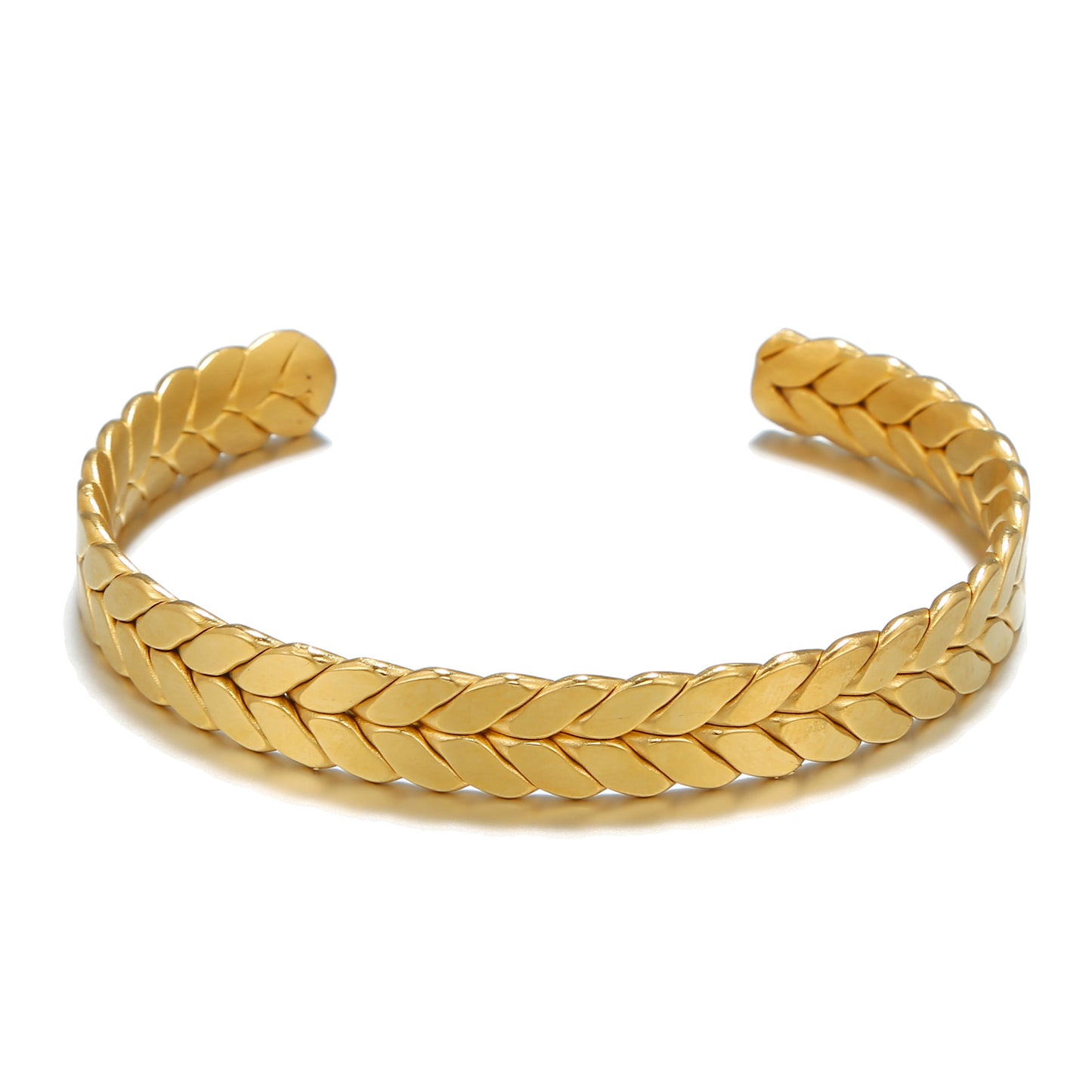 5pcs/lot Leaf Pattern Stainless Steel Open Bangle for Women Women Bracelets Charms Beads Beyond