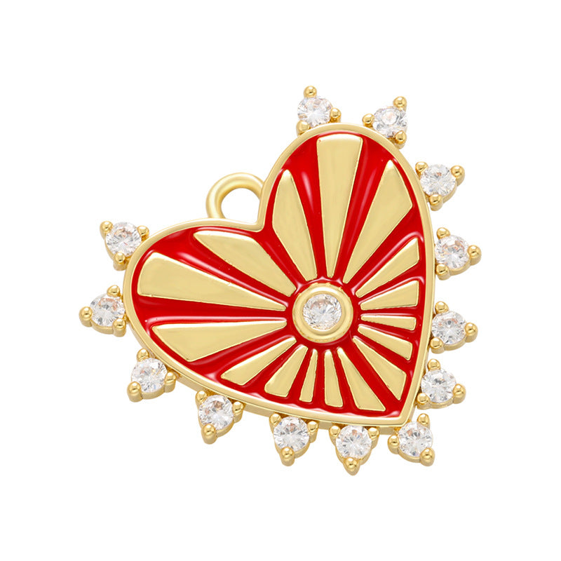 10pcs/lot 23*22mm Enamel Heart Charm for Bracelet & Necklace Making Red Enamel Charms Charms Beads Beyond
