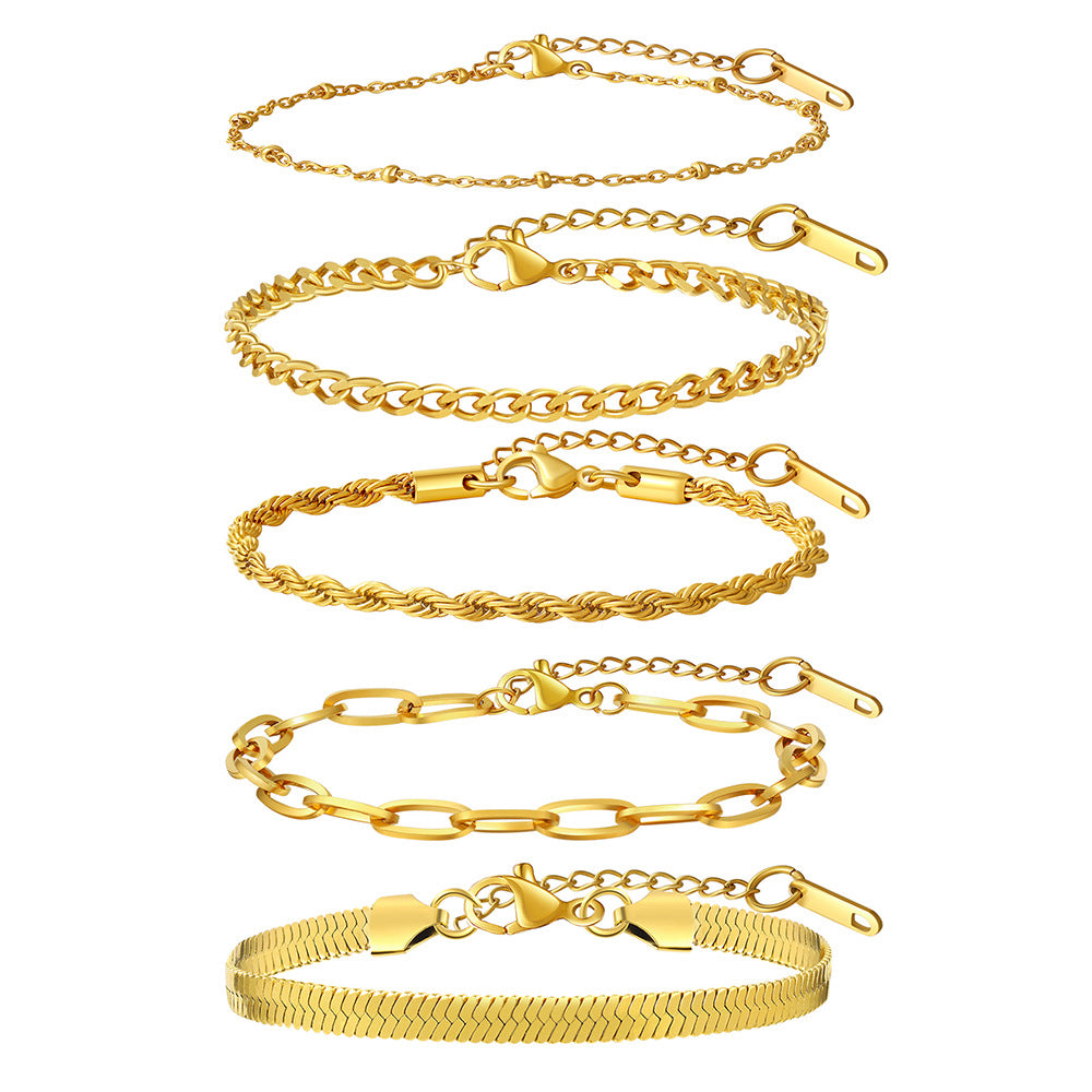 3sets /lot Stainless Steel Adjustable Bracelets Sets for Women Women Bracelets Charms Beads Beyond