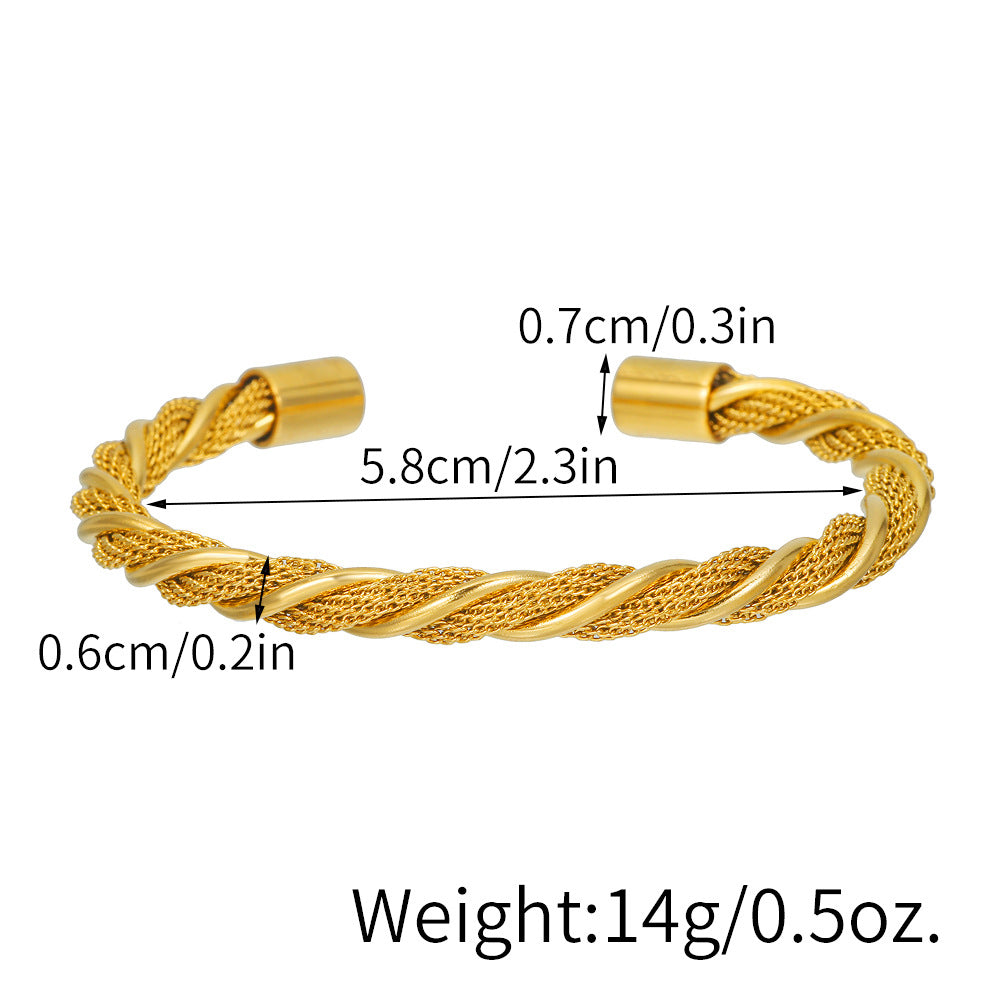 5pcs/lot Stainless Steel Twist Bangle for Women & Men Women & Men Bracelets Charms Beads Beyond