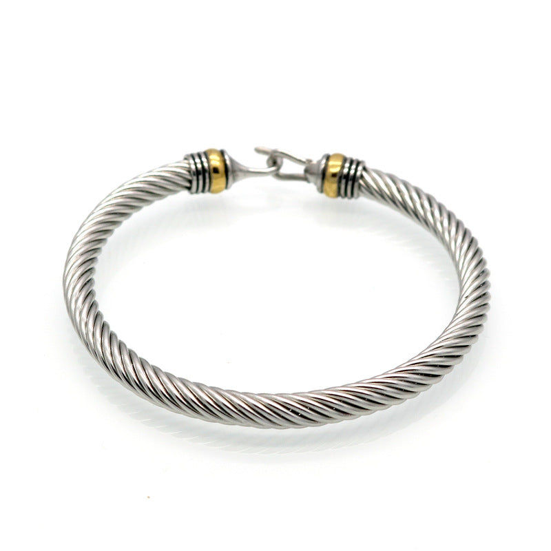 5pcs/lot Stainless Steel Clasp Bangle for Women Women Bracelets Charms Beads Beyond