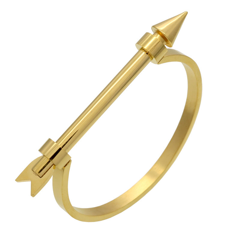 5pcs/lot Stainless Steel Crew Arrow Bangle for Women Mix Color-5pcs Women Bracelets Charms Beads Beyond
