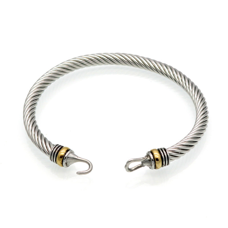 5pcs/lot Stainless Steel Clasp Bangle for Women Women Bracelets Charms Beads Beyond
