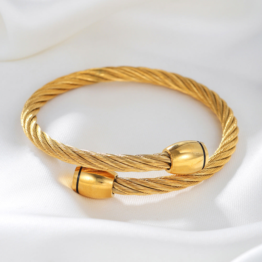 5pcs/lot Stainless Steel Adjustbale Bangle for Women & Men Women & Men Bracelets Charms Beads Beyond