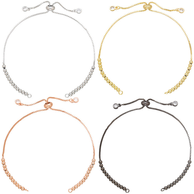 10pcs/lot 10inch Gold Plated Adjustable Bracelet Mix Colors Women Bracelets Charms Beads Beyond