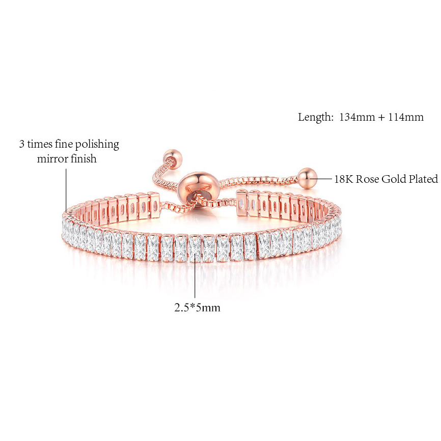 10pcs/lot Gold Plated 2.5*5mm CZ Paved Adjustable Bracelet Women Bracelets Charms Beads Beyond