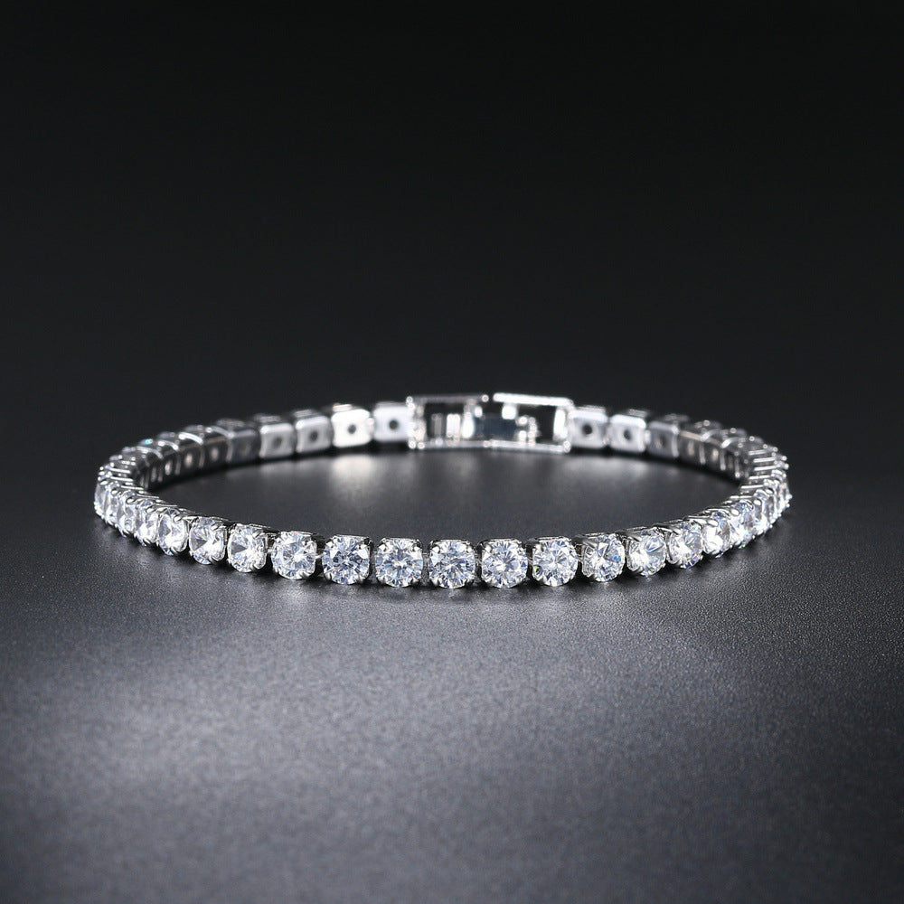 10pcs/lot Gold Plated 4mm CZ Paved Tennis Bracelet Women Bracelets Charms Beads Beyond