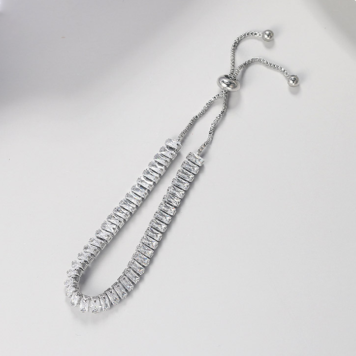 10pcs/lot Gold Plated 2.5*5mm CZ Paved Adjustable Bracelet Women Bracelets Charms Beads Beyond