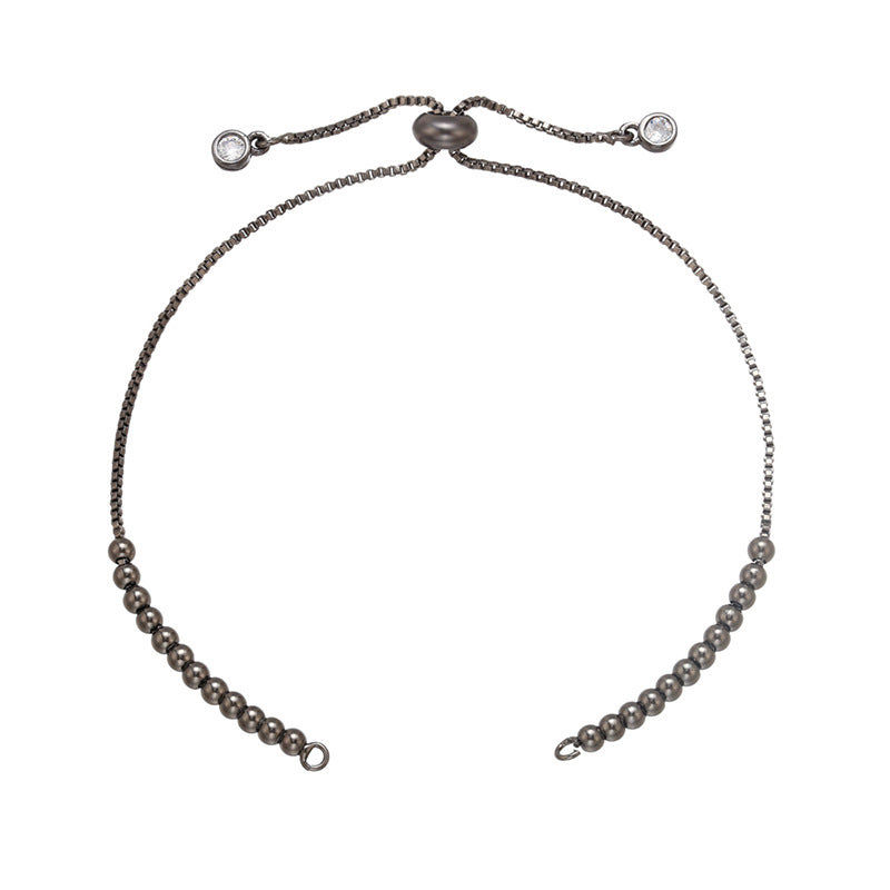 10pcs/lot 10inch Gold Plated Adjustable Bracelet Black Women Bracelets Charms Beads Beyond