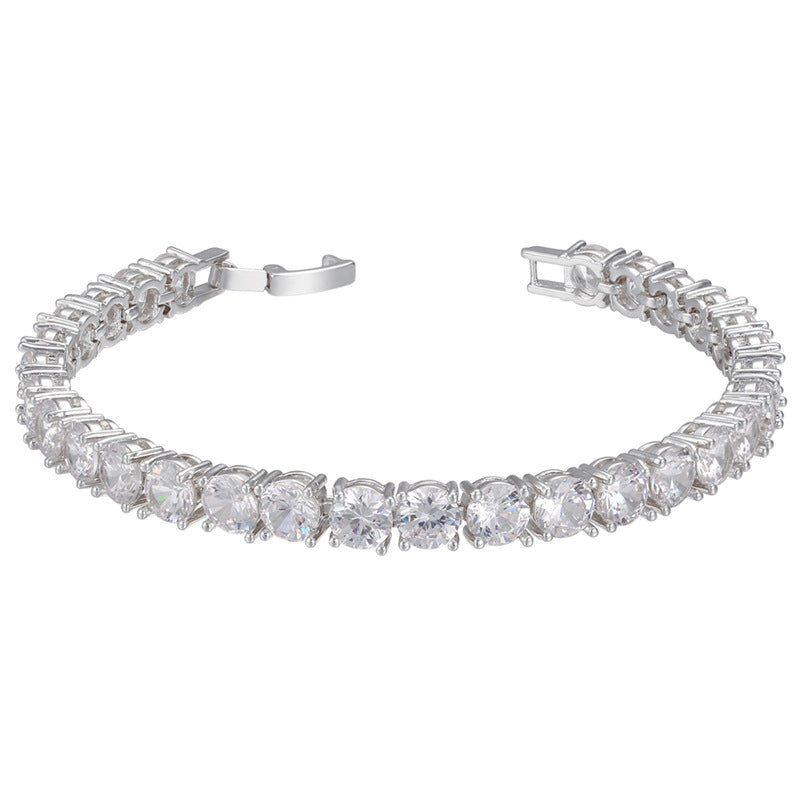 5pcs/lot 8inch Gold Silver 6mm CZ Pave Tennis Bracelets for Women Silver Cuban Chains Charms Beads Beyond