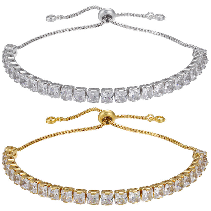 5pcs/lot Gold Silver 5mm CZ Pave Adjustable Bracelets for Women Mix Colors Women Bracelets Charms Beads Beyond
