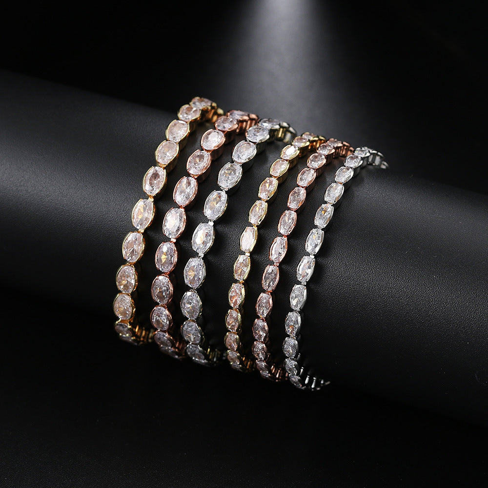 10pcs/lot Adjustable Fashion Egg CZ Tennis Chain Bracelets Women Bracelets Charms Beads Beyond