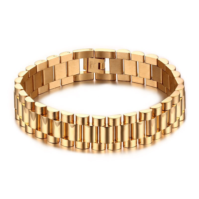 5pcs/lot Stainless Steel Watch Band Bracelet for Men Men Bracelets Charms Beads Beyond