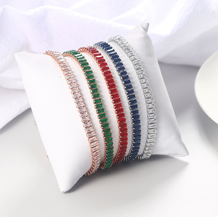 5pcs/lot Gold Plated 2.5*5mm Multicolor CZ Paved Adjustable Bracelet Mix Random Colors Women Bracelets Charms Beads Beyond