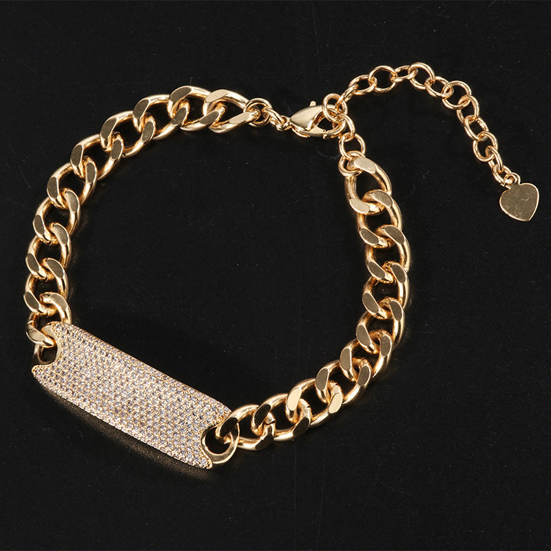 2pcs/lot Clear CZ Paved Chain Bracelet + Necklaces Set Women Bracelets Charms Beads Beyond