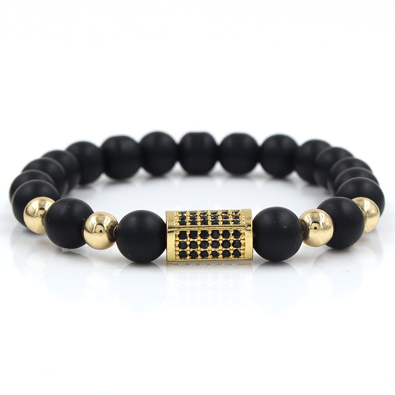 5 sets/lot 8mm Matte Stone Beads Hematite Bracelets Men Bracelets Charms Beads Beyond