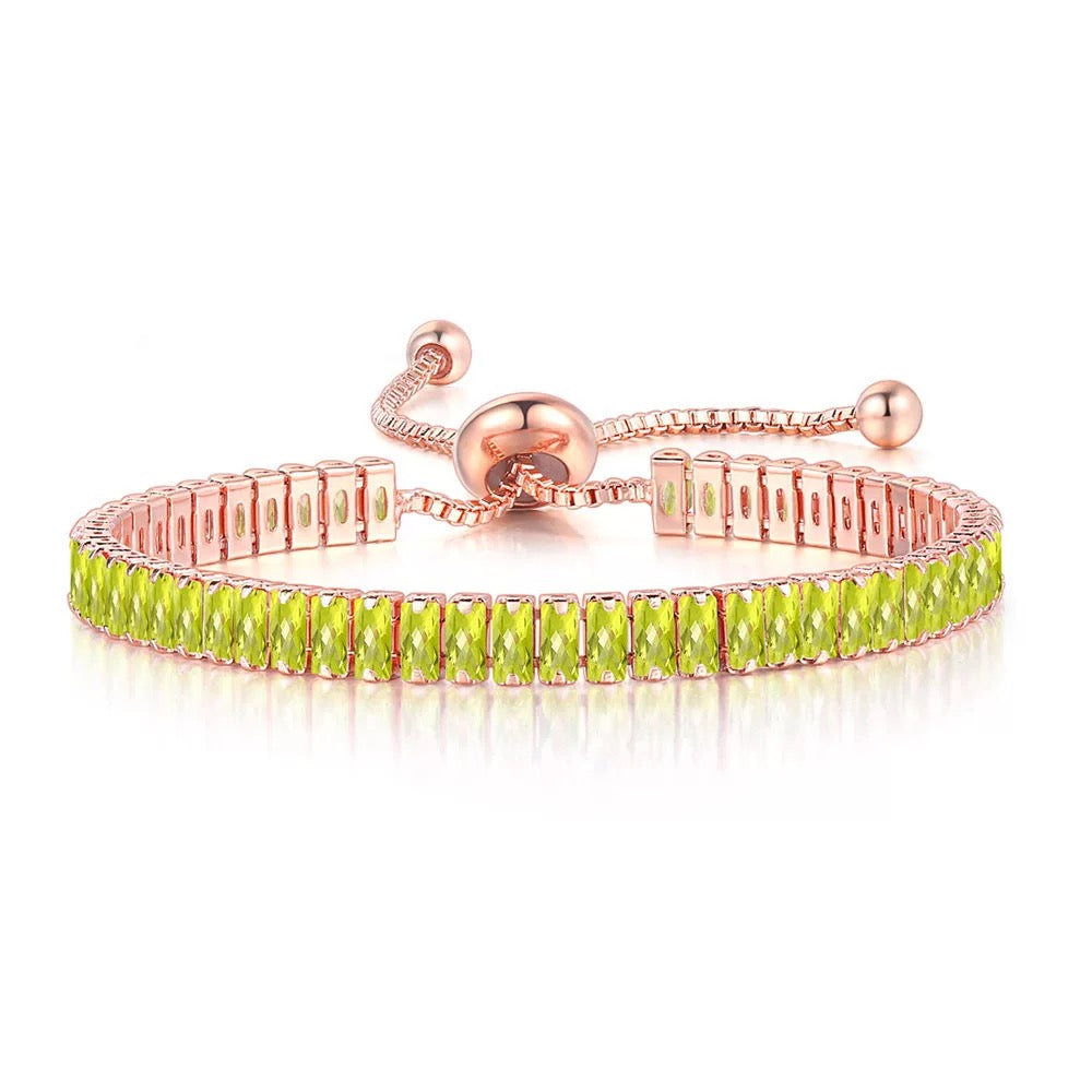 5pcs/lot Gold Plated 2.5*5mm Multicolor CZ Paved Adjustable Bracelet Yellow on Rose Gold Women Bracelets Charms Beads Beyond