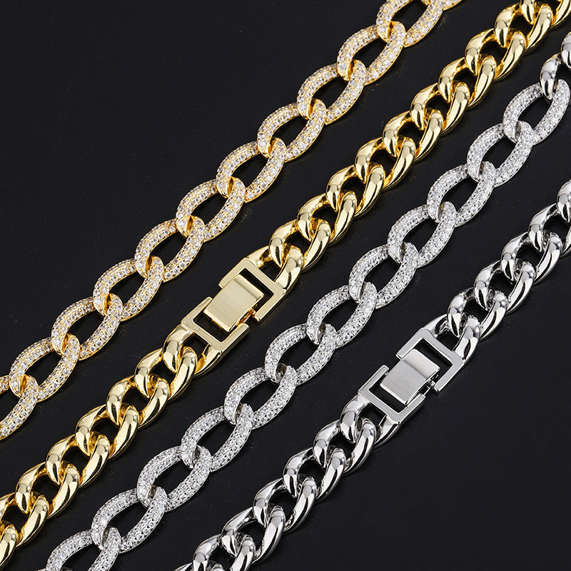 2pcs/lot CZ Paved Chain Necklace + Bracelet Set Mix Gold+Silver 2 Necklaces Women Bracelets Charms Beads Beyond