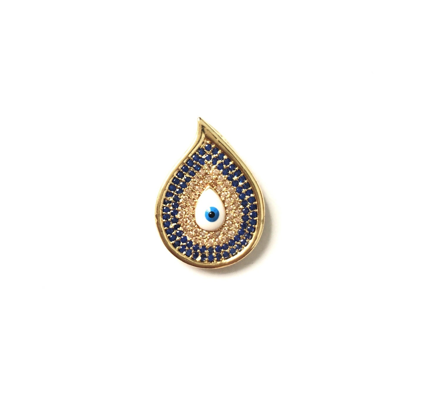 10pcs/lot 23*16mm CZ Paved Evil Eye Charms Gold CZ Paved Charms Evil Eyes Charms Beads Beyond