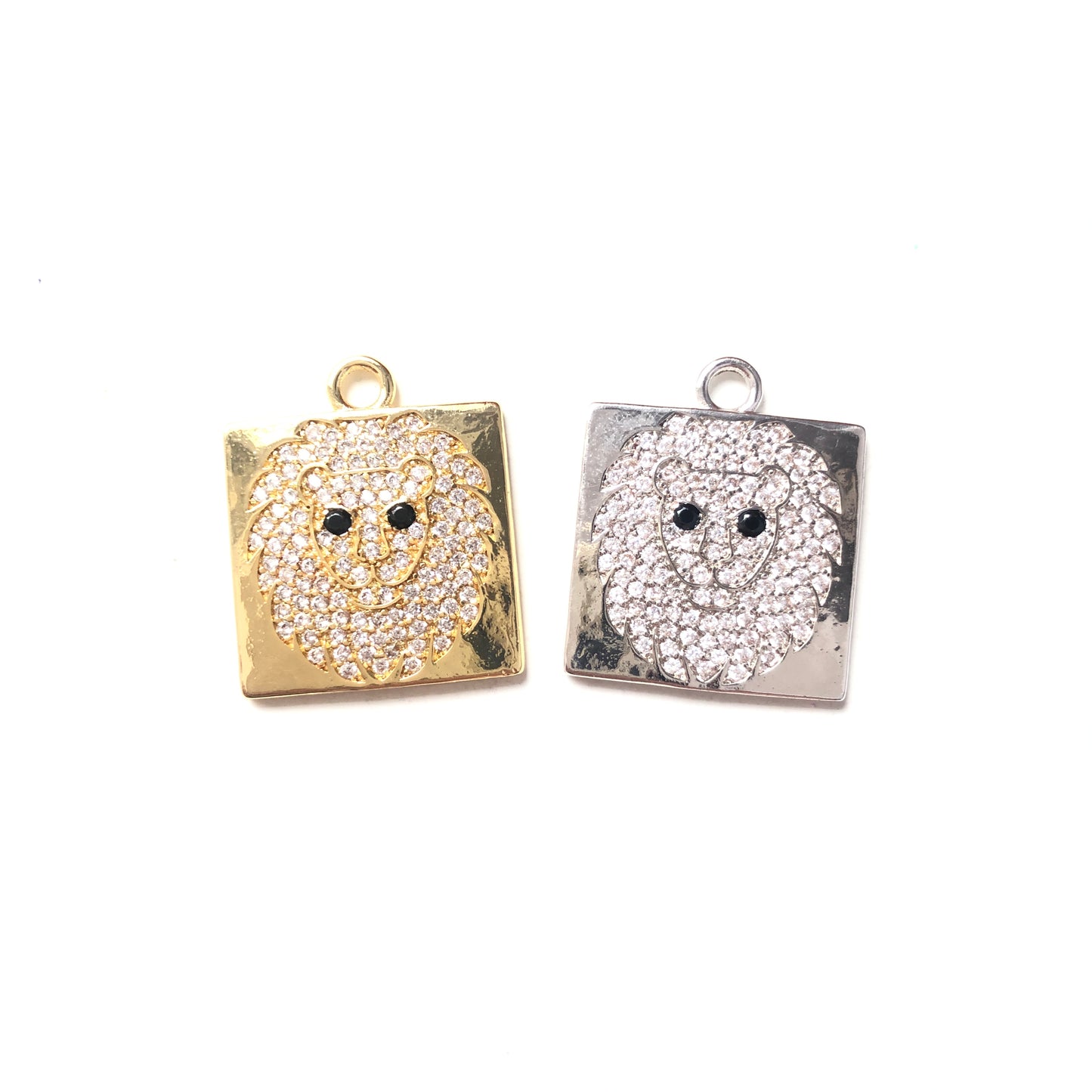 10pcs/lot 22*20.6mm CZ Paved Lion Charms CZ Paved Charms Animals & Insects Charms Beads Beyond