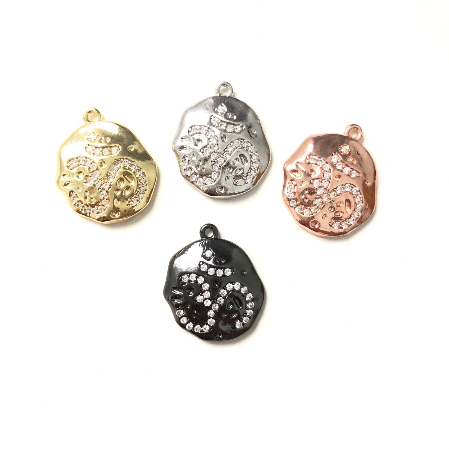 10pcs/lot 18*20.5mm CZ Paved OM Symbol Charms CZ Paved Charms Symbols Charms Beads Beyond