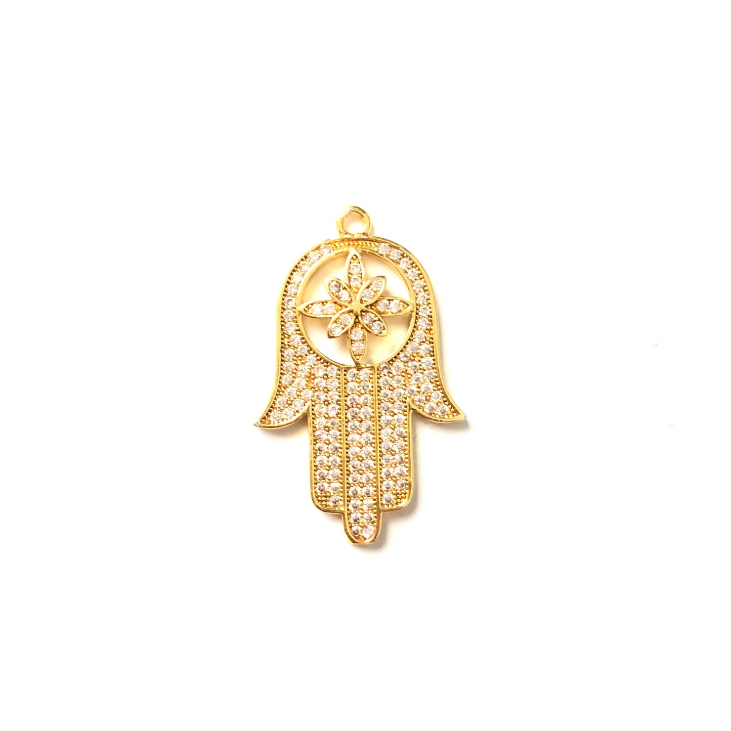 5-10pcs/lot 35*22mm CZ Paved Big Size Hamsa Charms Gold CZ Paved Charms Hamsa Large Sizes Charms Beads Beyond