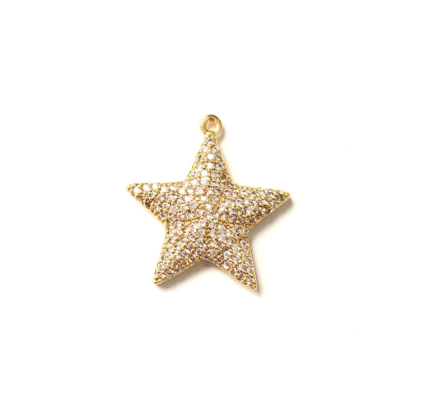 10pcs/lot 24*23mm CZ Paved Star Charms Gold CZ Paved Charms Sun Moon Stars Charms Beads Beyond