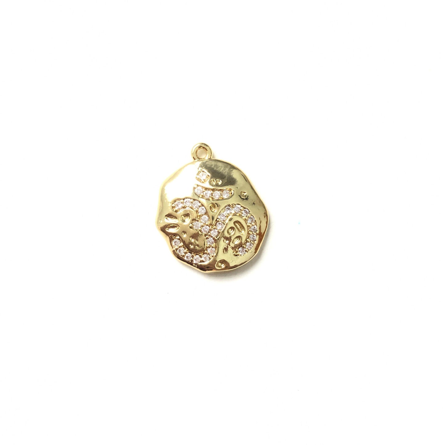 10pcs/lot 18*20.5mm CZ Paved OM Symbol Charms Gold CZ Paved Charms Symbols Charms Beads Beyond