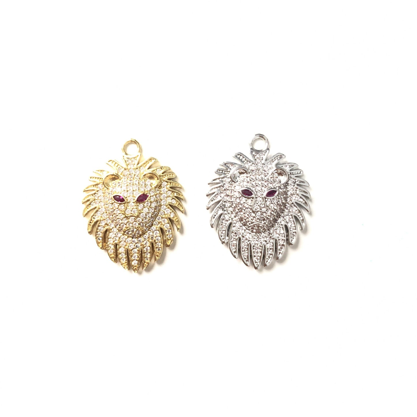 10pcs/lot CZ Paved Lion Charms CZ Paved Charms Animals & Insects Charms Beads Beyond
