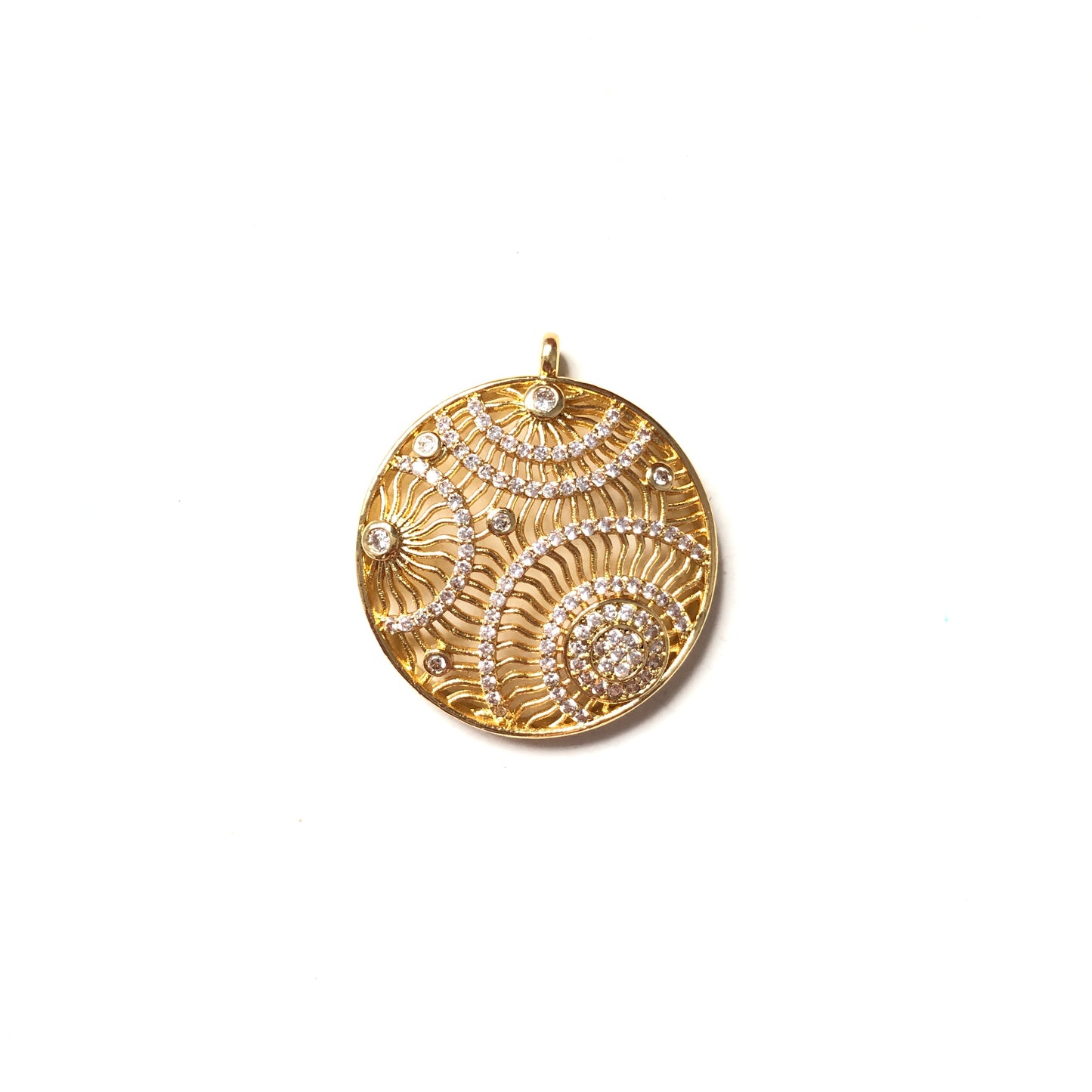 5-10pcs/lot 29*33mm CZ Paved Big Size Galaxy Charms Gold CZ Paved Charms Large Sizes Charms Beads Beyond