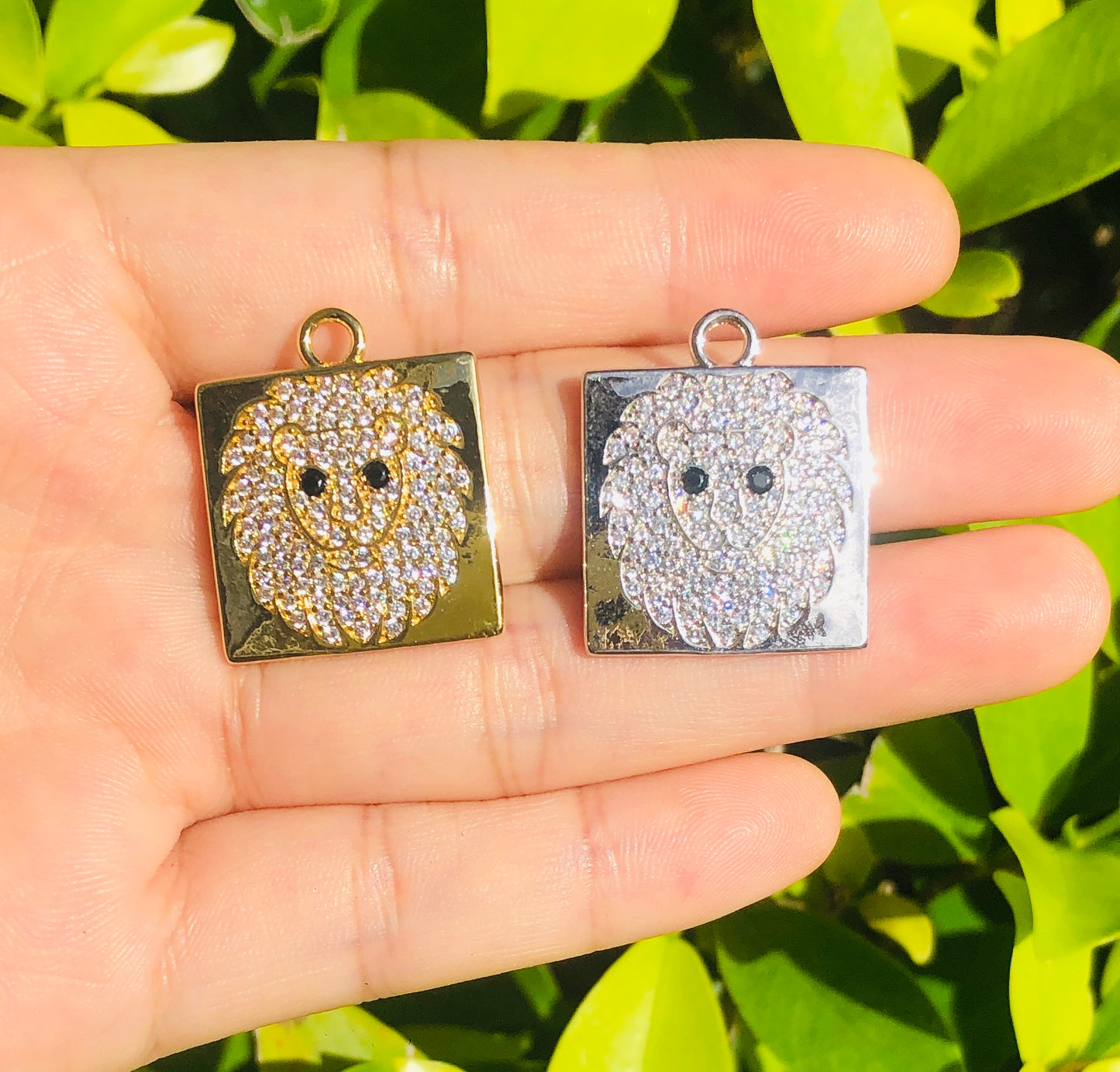 10pcs/lot 22*20.6mm CZ Paved Lion Charms Mix Color CZ Paved Charms Animals & Insects Charms Beads Beyond