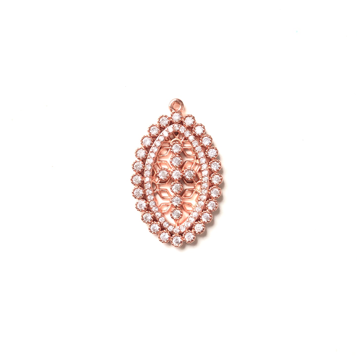 5-10pcs/lot 31*19mm CZ Paved Big Size Cross Charms Rose Gold CZ Paved Charms Crosses Large Sizes Charms Beads Beyond