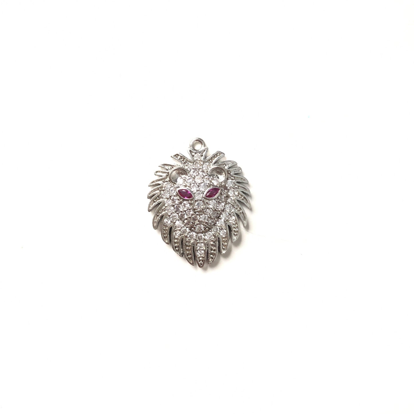 10pcs/lot CZ Paved Lion Charms Small Silver Lion-10pcs CZ Paved Charms Animals & Insects Charms Beads Beyond