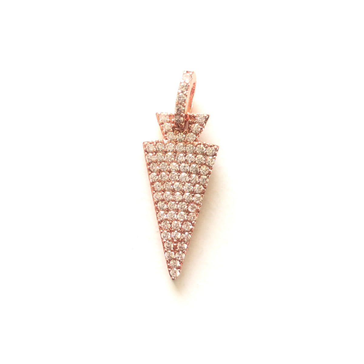 5-10pcs/lot 30*11mm CZ Pave Arrow Charm Pendants Rose Gold CZ Paved Charms Geometrics Charms Beads Beyond