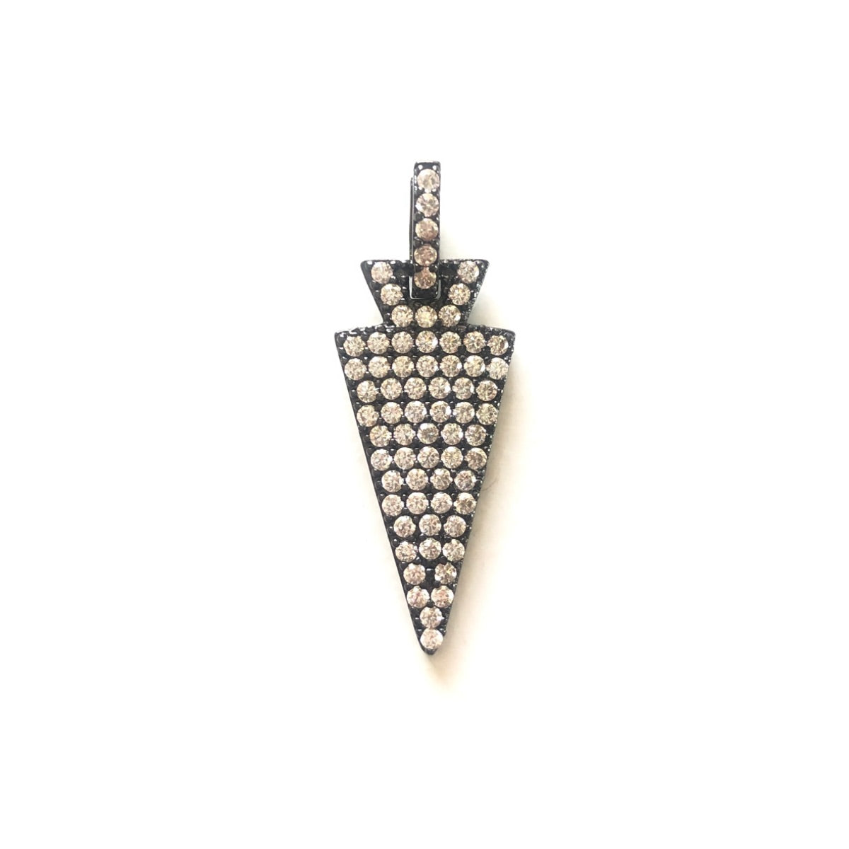 5-10pcs/lot 30*11mm CZ Pave Arrow Charm Pendants Black CZ Paved Charms Geometrics Charms Beads Beyond