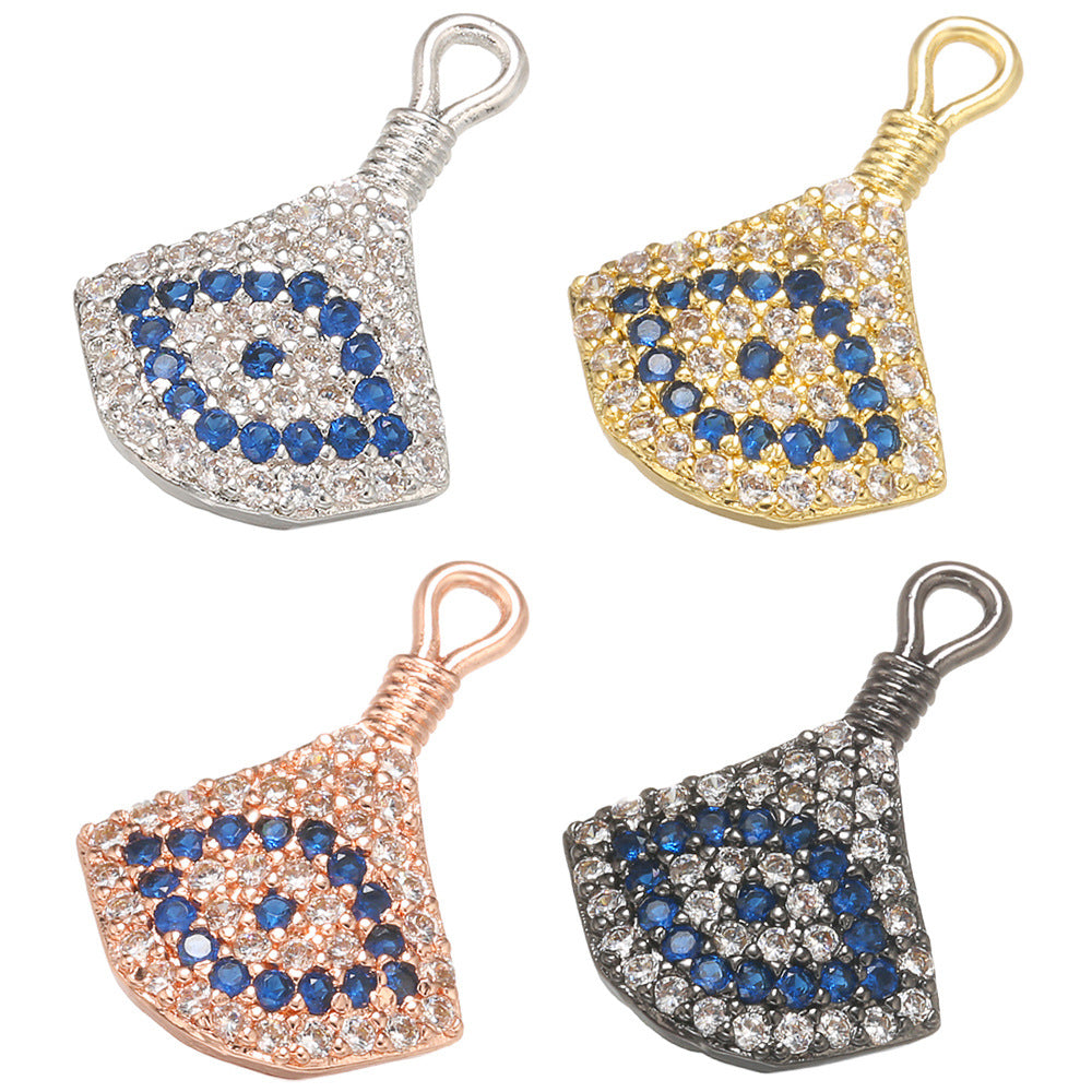 10pcs/lot 18*13mm Multicolor CZ Paved Evil Eye Charms Mix Colors CZ Paved Charms Colorful Zirconia Evil Eyes Charms Beads Beyond