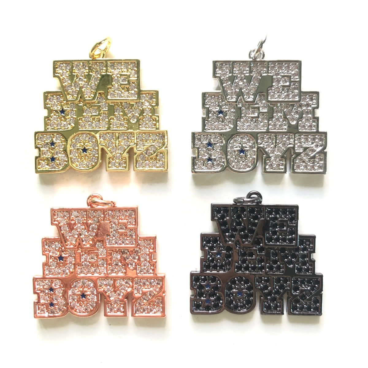 10pcs/lot 30*28mm CZ Paved We Dem Boyz Word Cowboys American Football Soccer Charms CZ Paved Charms American Football Sports New Charms Arrivals Charms Beads Beyond