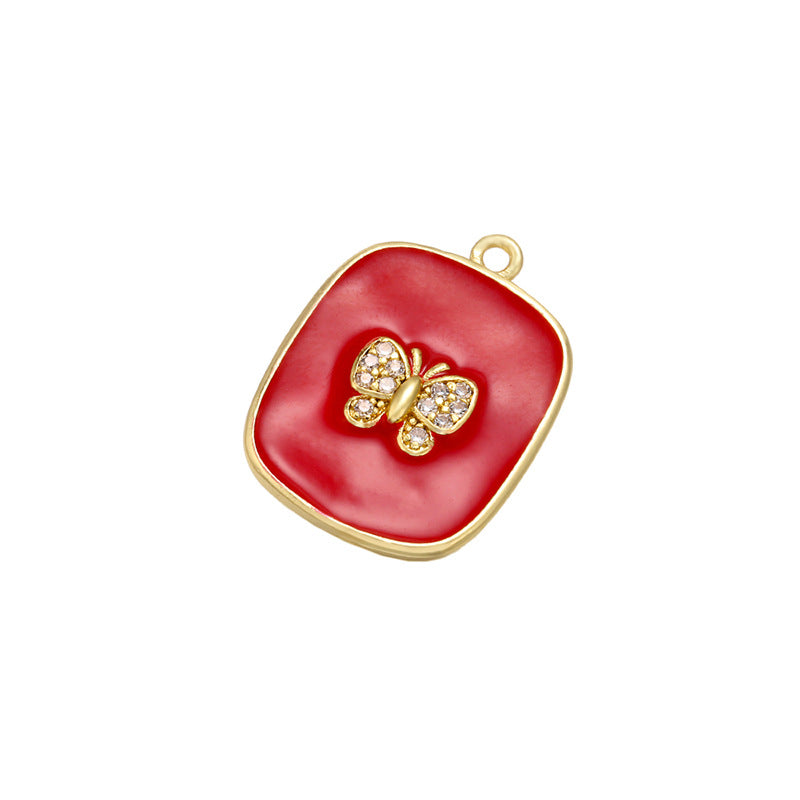 10pcs/lot 21*16mm Enamel Butterfly Charm for Bracelet & Necklace Making Red Enamel Charms Charms Beads Beyond