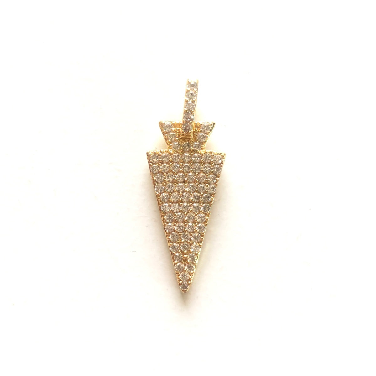 5-10pcs/lot 30*11mm CZ Pave Arrow Charm Pendants Gold CZ Paved Charms Geometrics Charms Beads Beyond