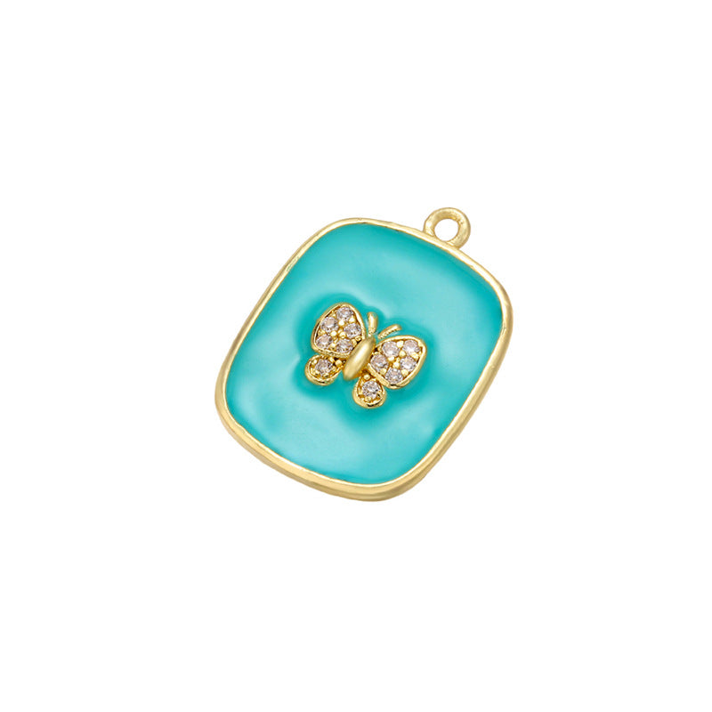 10pcs/lot 21*16mm Enamel Butterfly Charm for Bracelet & Necklace Making Light Blue Enamel Charms Charms Beads Beyond